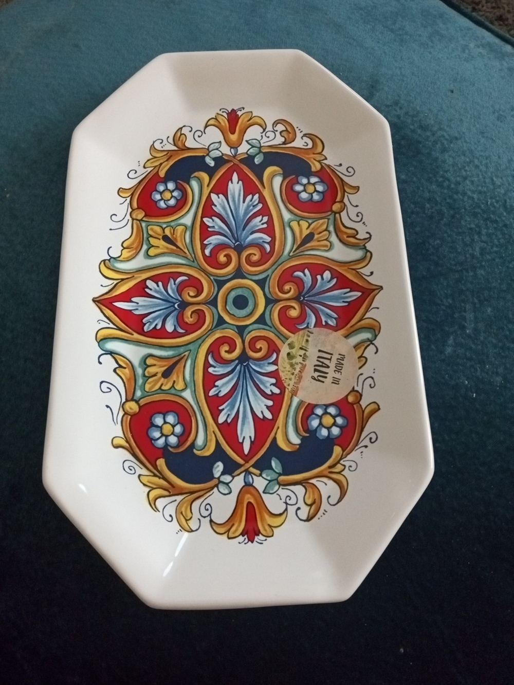 GORGEOUS NEW Nova Deruta Made in Italy 7"x12" Platter